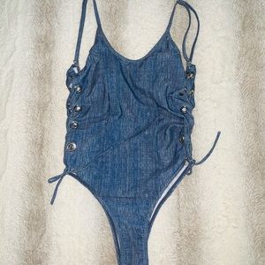 Women’s One Piece Denim Swimsuit